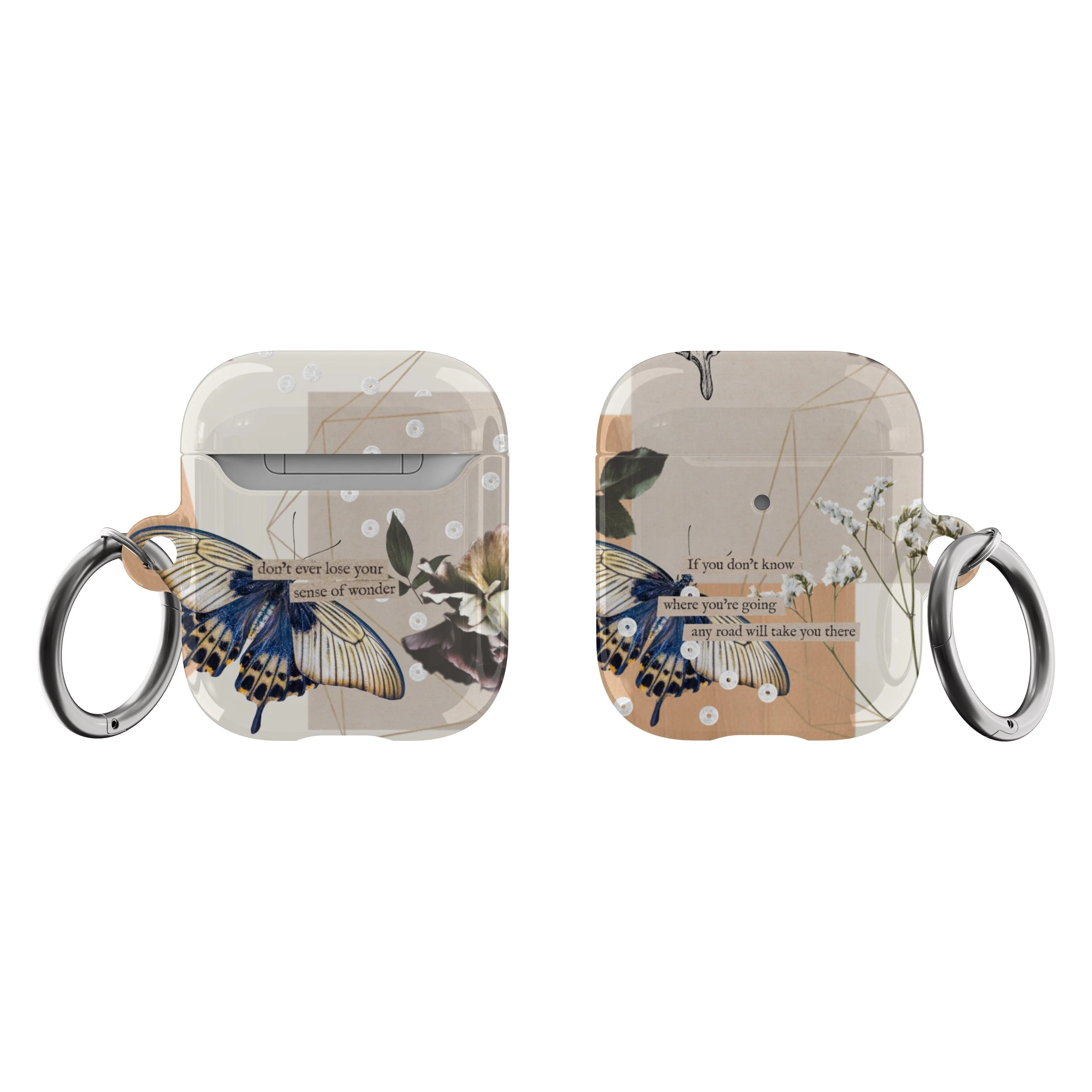 Abstract Butterfly Collage Airpods Case - Image 6