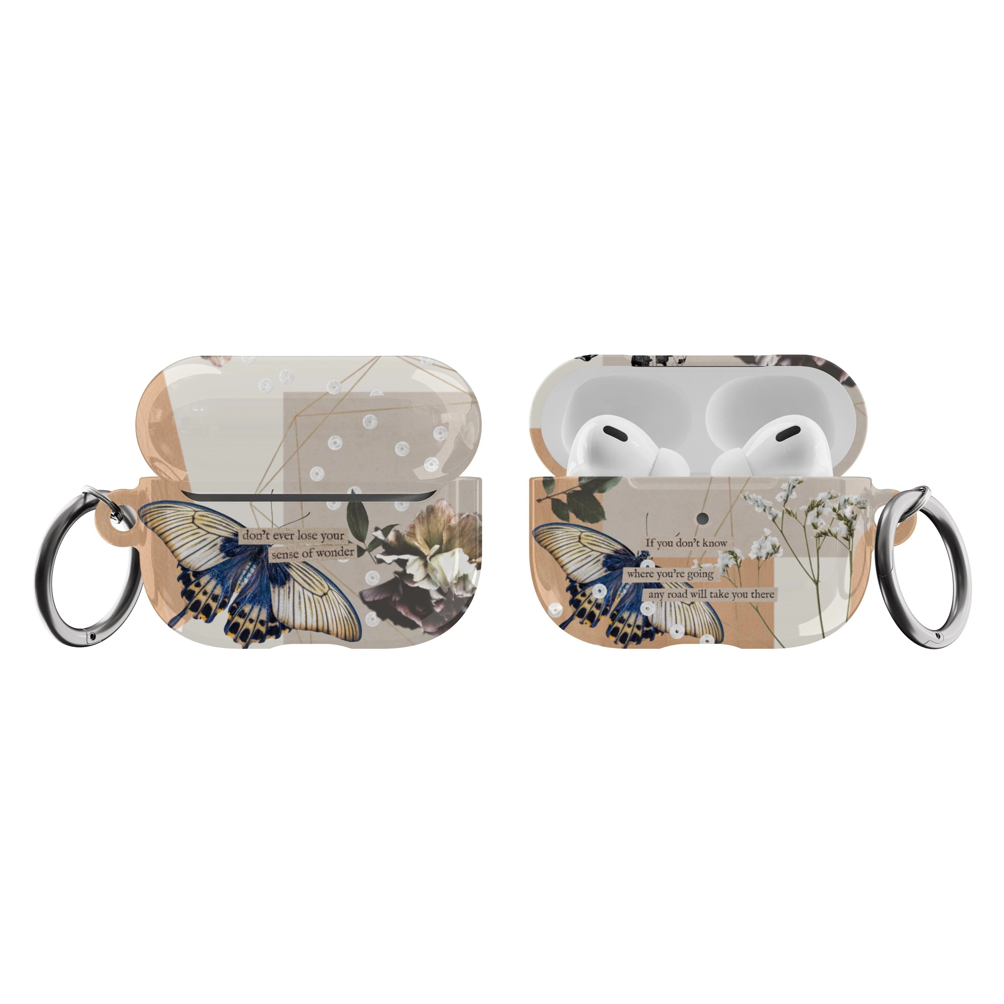 Abstract Butterfly Collage Airpods Case - Image 8