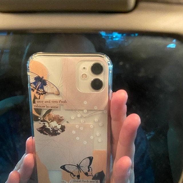 Aesthetic Butterfly Collage Clippings Clear Phone Case - Image 11