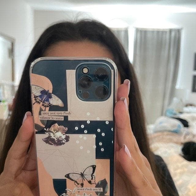 Aesthetic Butterfly Collage Clippings Clear Phone Case - Image 15