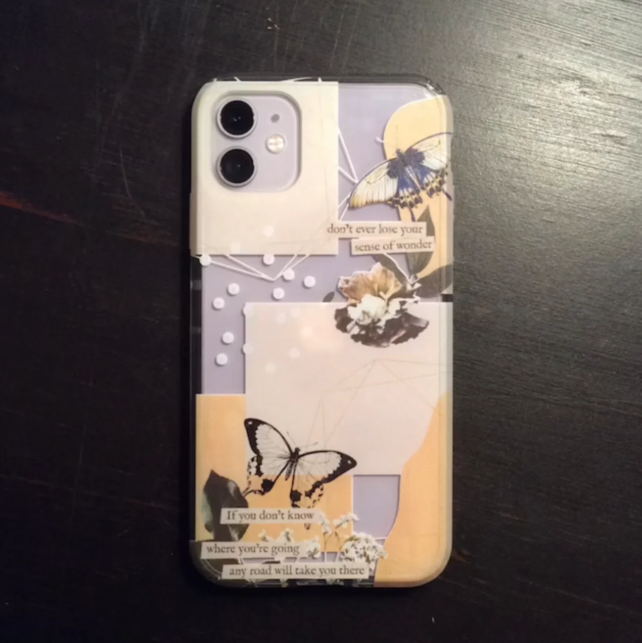 Aesthetic Butterfly Collage Clippings Clear Phone Case - Image 19