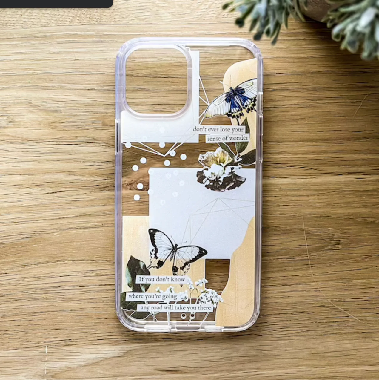 Aesthetic Butterfly Collage Clippings Clear Phone Case - Image 20
