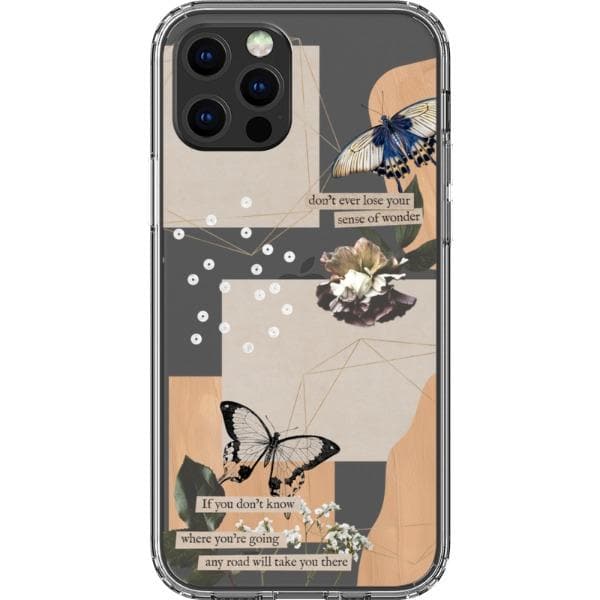 Aesthetic Butterfly Collage Clippings Clear Phone Case - Image 23