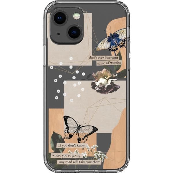 Aesthetic Butterfly Collage Clippings Clear Phone Case - Image 25