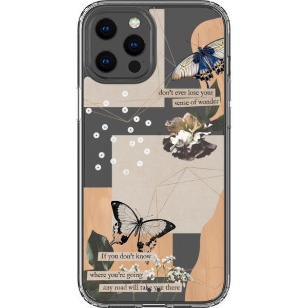 Aesthetic Butterfly Collage Clippings Clear Phone Case - Image 26