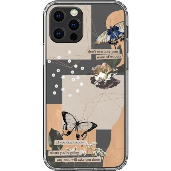 Aesthetic Butterfly Collage Clippings Clear Phone Case - Image 27
