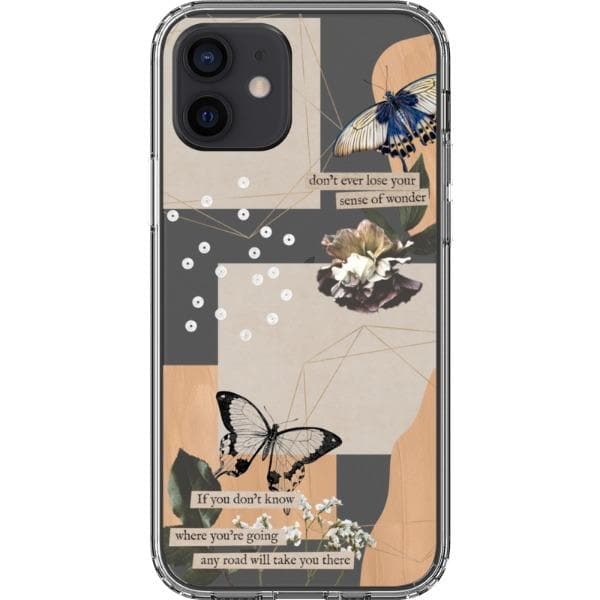Aesthetic Butterfly Collage Clippings Clear Phone Case - Image 28