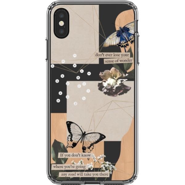 Aesthetic Butterfly Collage Clippings Clear Phone Case - Image 31