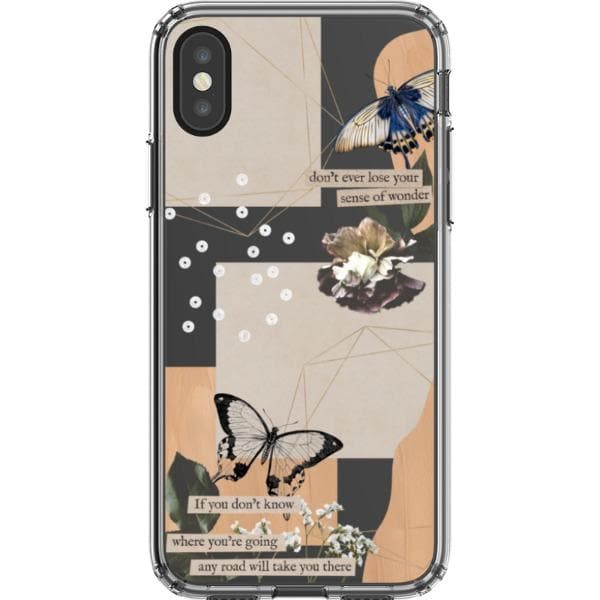 Aesthetic Butterfly Collage Clippings Clear Phone Case - Image 32