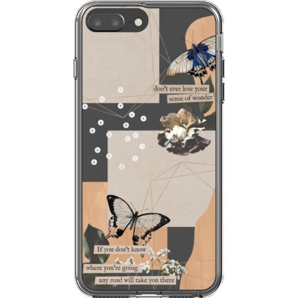 Aesthetic Butterfly Collage Clippings Clear Phone Case - Image 33