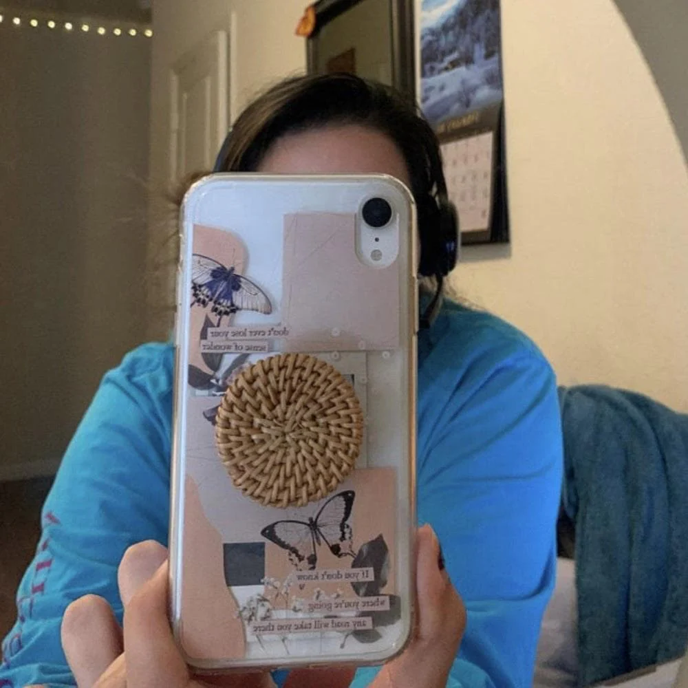 Aesthetic Butterfly Collage Clippings Clear Phone Case - Image 7