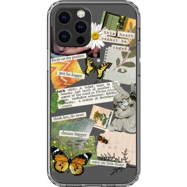 Aesthetic Scrap Collage Clear Phone Case - Image 17