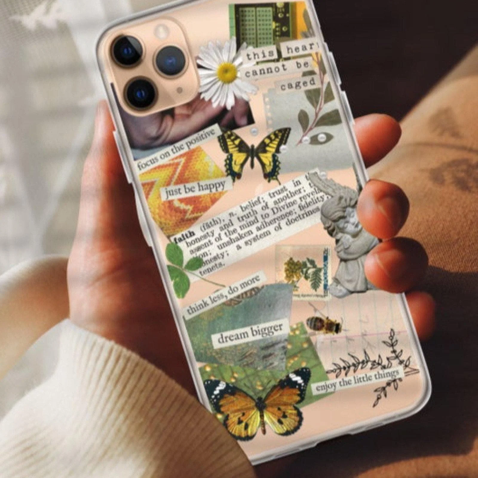 Aesthetic Scrap Collage Clear Phone Case - Image 7