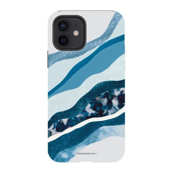 Baby Blue Abstract Layers Tough Phone Case - Image 14