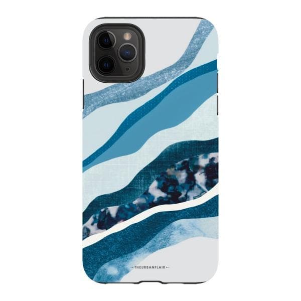 Baby Blue Abstract Layers Tough Phone Case - Image 17