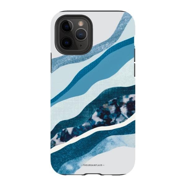 Baby Blue Abstract Layers Tough Phone Case - Image 19