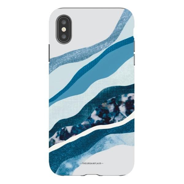 Baby Blue Abstract Layers Tough Phone Case - Image 23