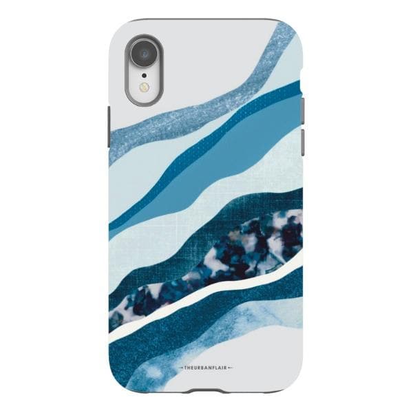 Baby Blue Abstract Layers Tough Phone Case - Image 26