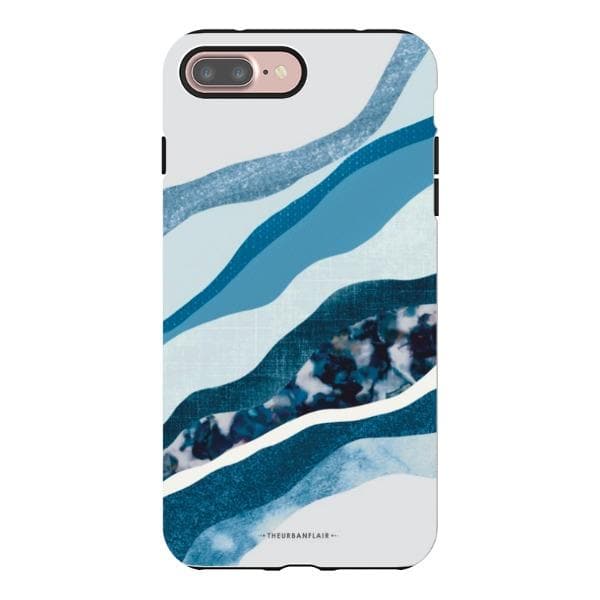 Baby Blue Abstract Layers Tough Phone Case - Image 30