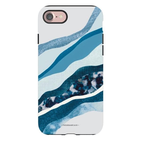 Baby Blue Abstract Layers Tough Phone Case - Image 31