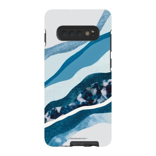 Baby Blue Abstract Layers Tough Phone Case - Image 40