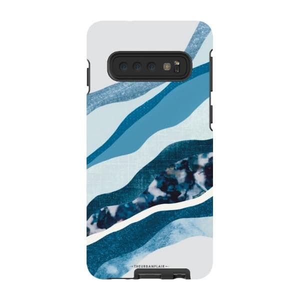 Baby Blue Abstract Layers Tough Phone Case - Image 43