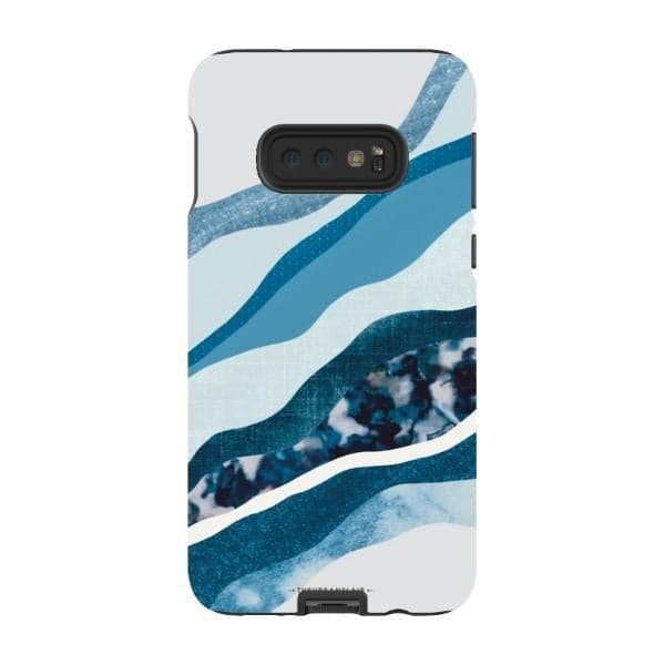 Baby Blue Abstract Layers Tough Phone Case - Image 44