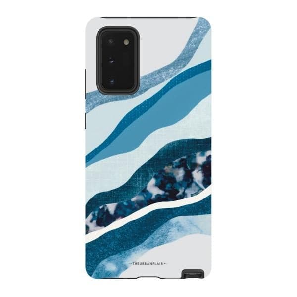 Baby Blue Abstract Layers Tough Phone Case - Image 49