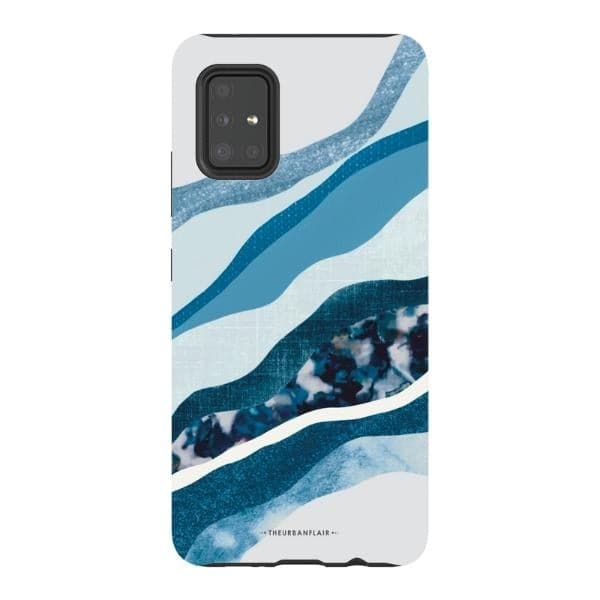 Baby Blue Abstract Layers Tough Phone Case - Image 57