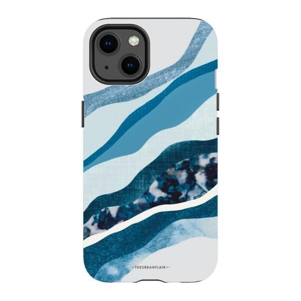Baby Blue Abstract Layers Tough Phone Case - Image 6