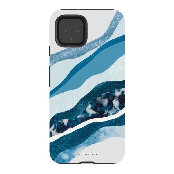 Baby Blue Abstract Layers Tough Phone Case - Image 65