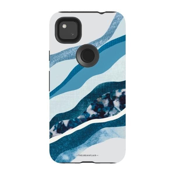 Baby Blue Abstract Layers Tough Phone Case - Image 66