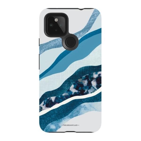 Baby Blue Abstract Layers Tough Phone Case - Image 68