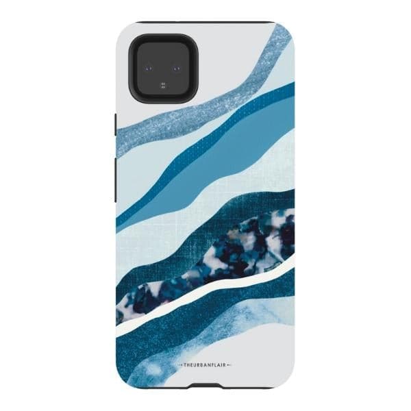 Baby Blue Abstract Layers Tough Phone Case - Image 71