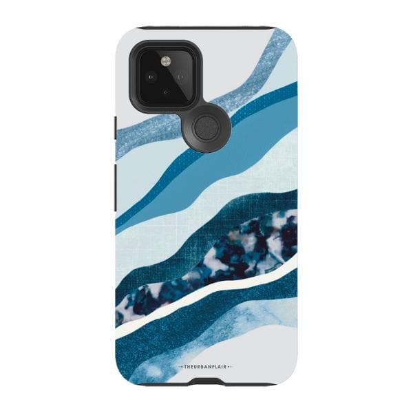 Baby Blue Abstract Layers Tough Phone Case - Image 72
