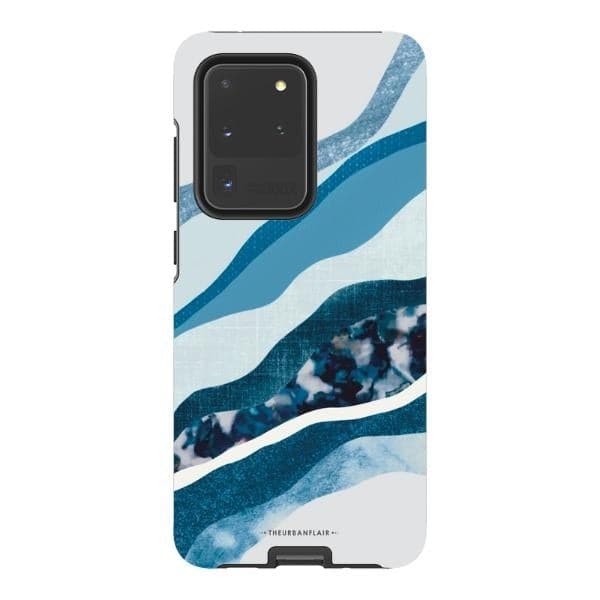 Baby Blue Abstract Layers Tough Phone Case - Image 75