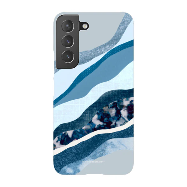 Baby Blue Abstract Layers Tough Phone Case - Image 83
