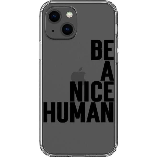 Be A Nice Human Clear Phone Case - Image 12