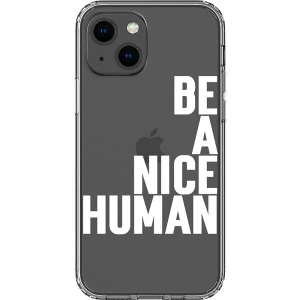 Be A Nice Human Clear Phone Case - Image 13