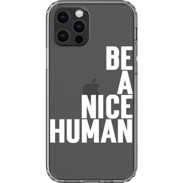 Be A Nice Human Clear Phone Case - Image 17
