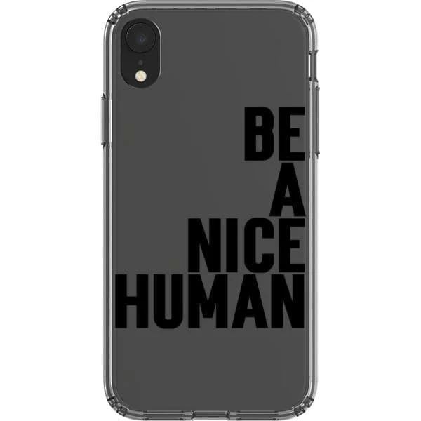 Be A Nice Human Clear Phone Case - Image 22