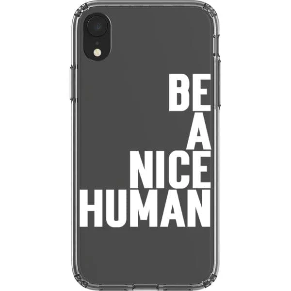 Be A Nice Human Clear Phone Case - Image 23