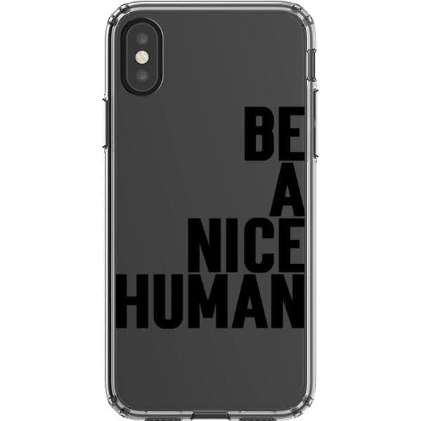 Be A Nice Human Clear Phone Case - Image 26