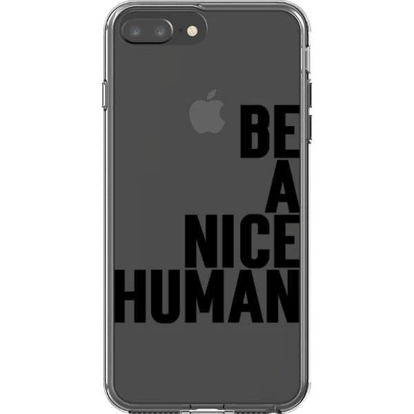 Be A Nice Human Clear Phone Case - Image 28
