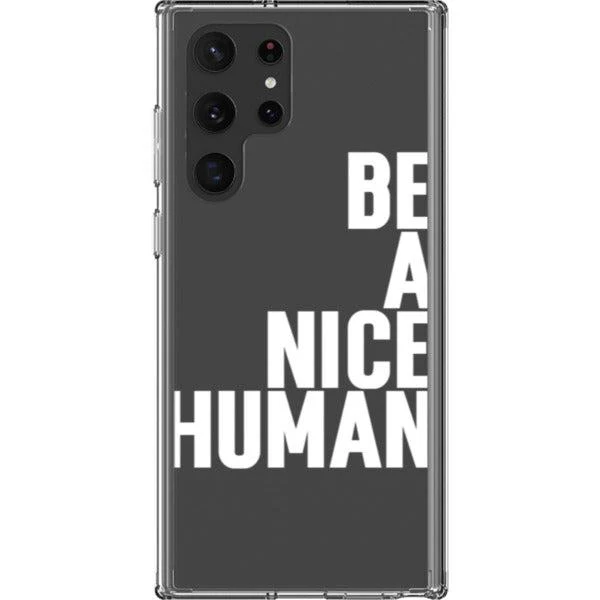 Be A Nice Human Clear Phone Case - Image 43