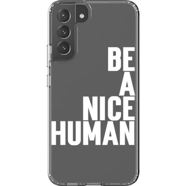 Be A Nice Human Clear Phone Case - Image 44