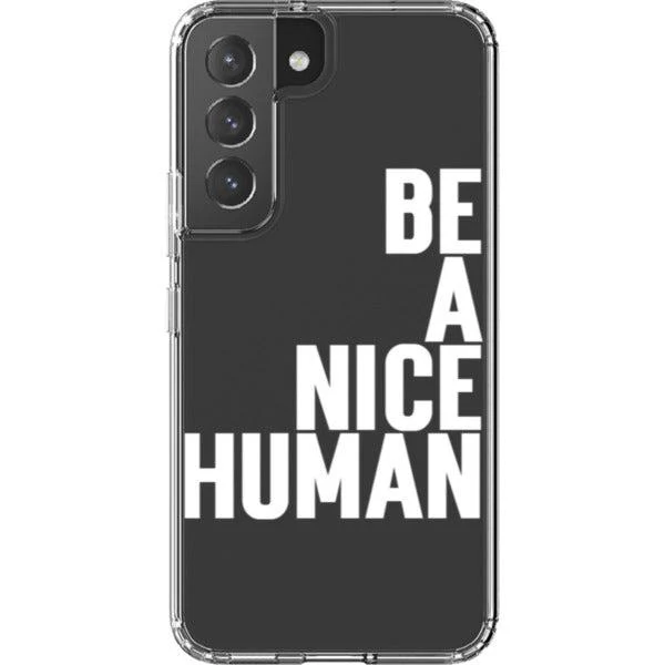 Be A Nice Human Clear Phone Case - Image 45