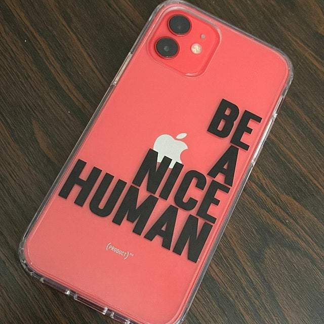 Be A Nice Human Clear Phone Case - Image 6