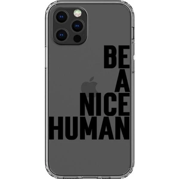 Be A Nice Human Clear Phone Case - Image 9