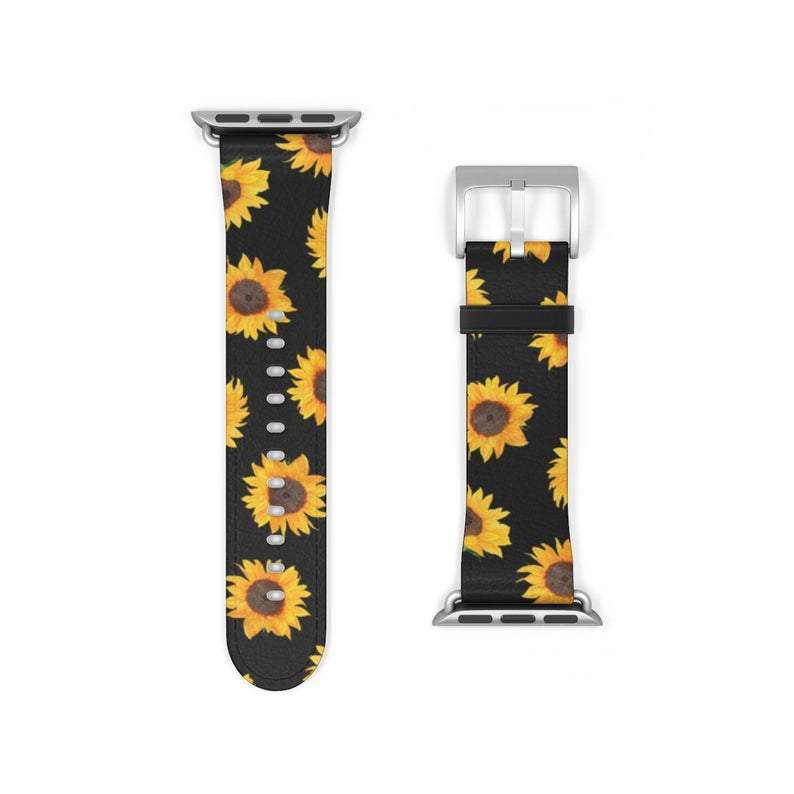 Black Sunflower Apple Watch Band - Image 6